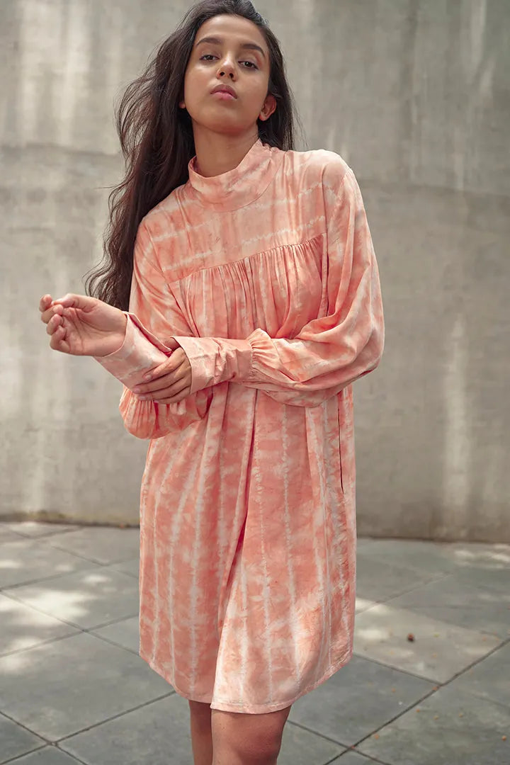 lotus funnel neck short dress, image 6