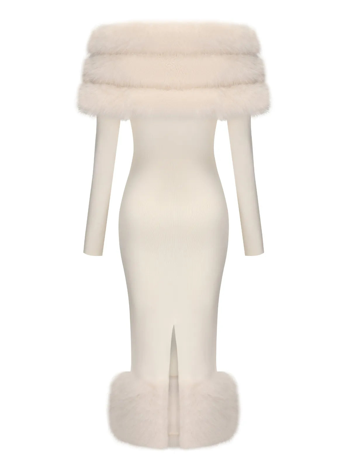 mila fur midi dress, image 6