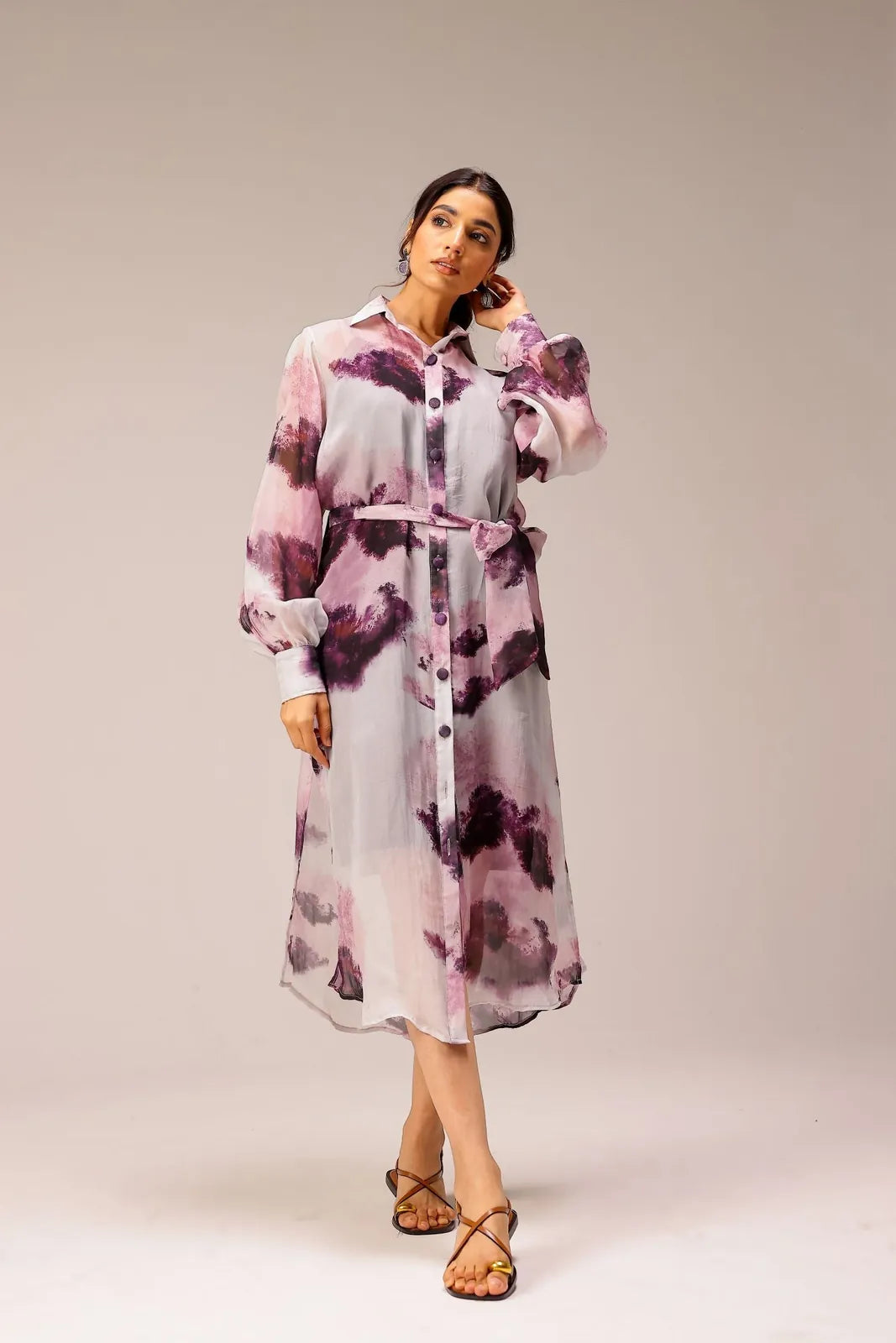 mila organza shirt dress, image 1