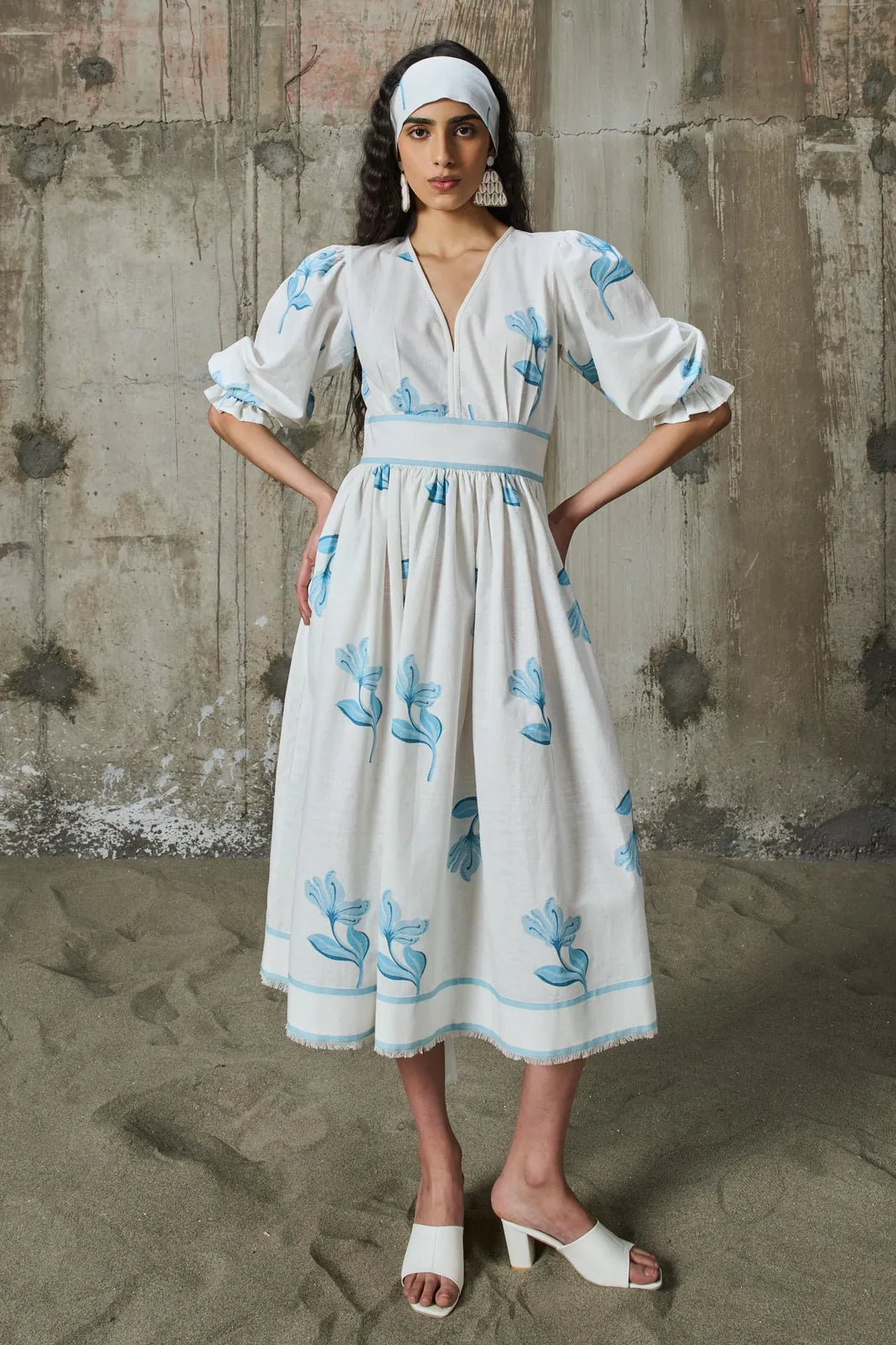 moonlit bloom midi dress, image 1