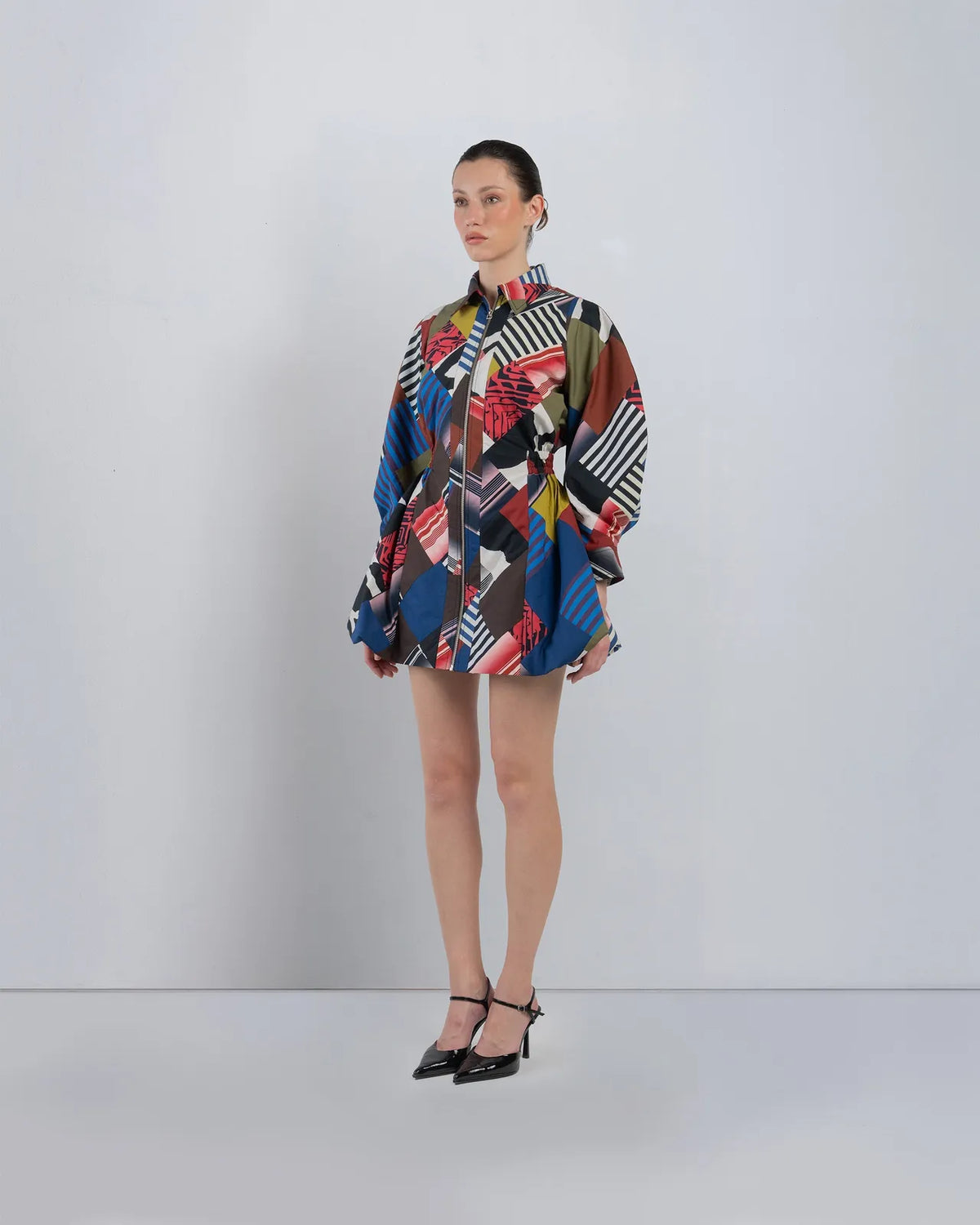 mosaic bubble hem dress, image 4