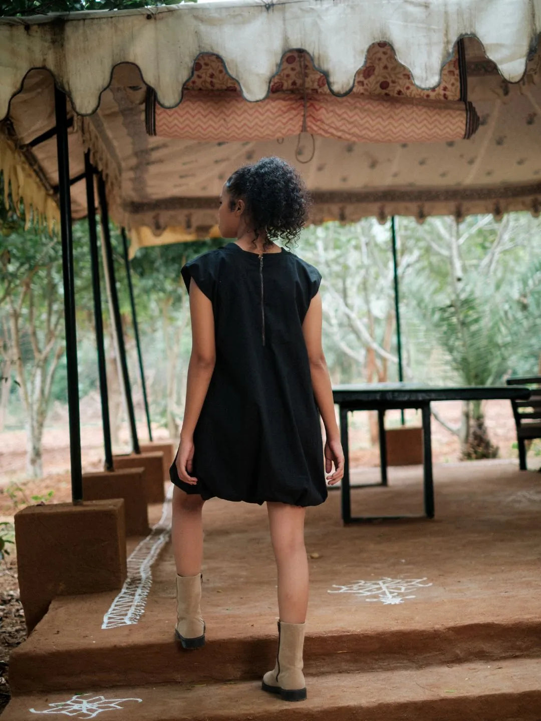 nara gather dress, image 3