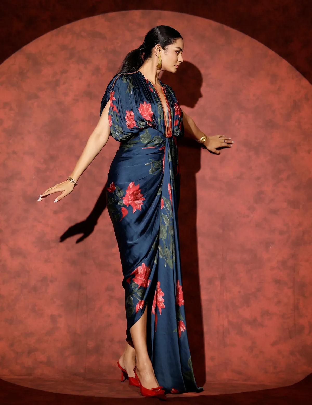neelam kaftan gown with front zipper, image 4