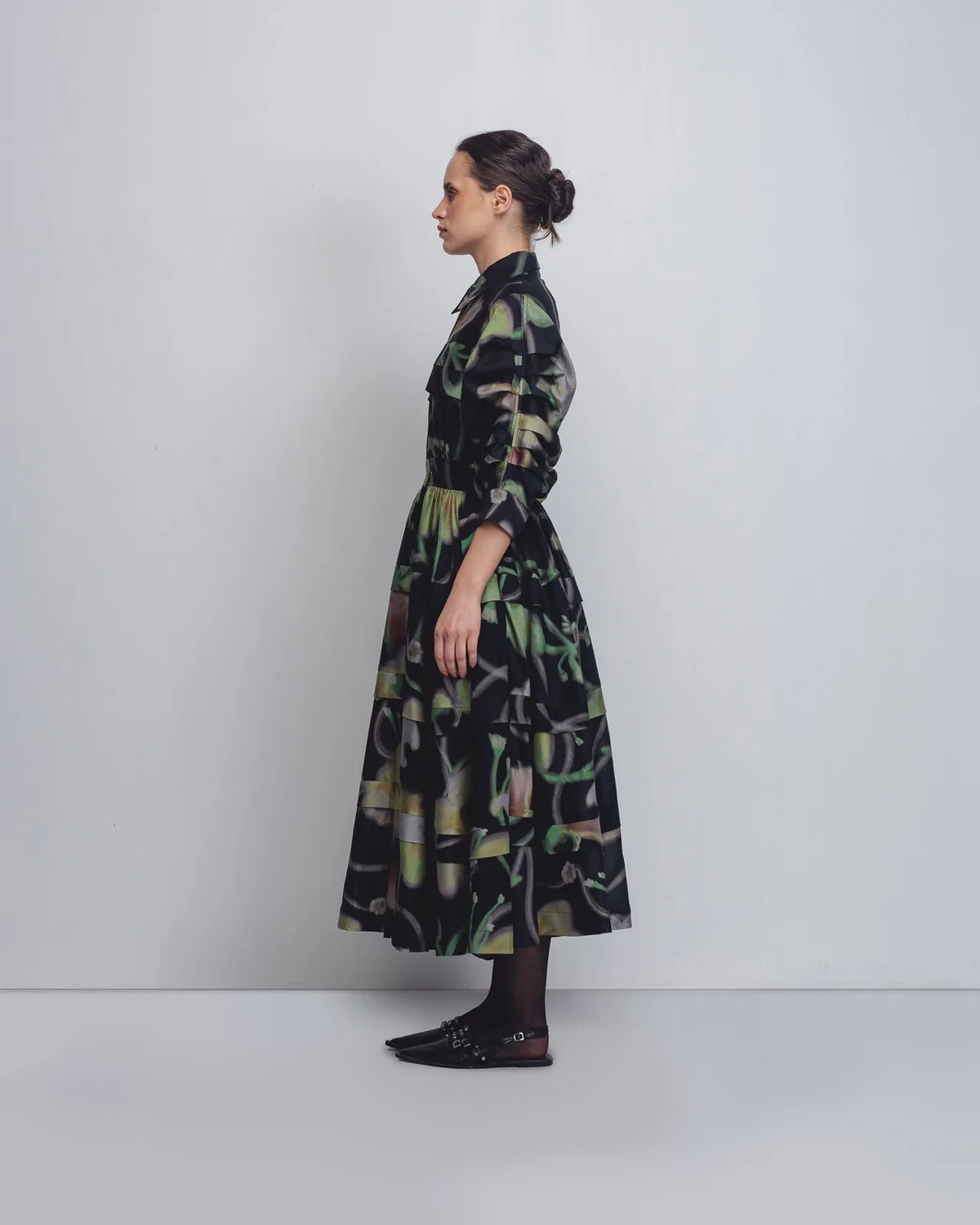 paron print pleated dress, image 4