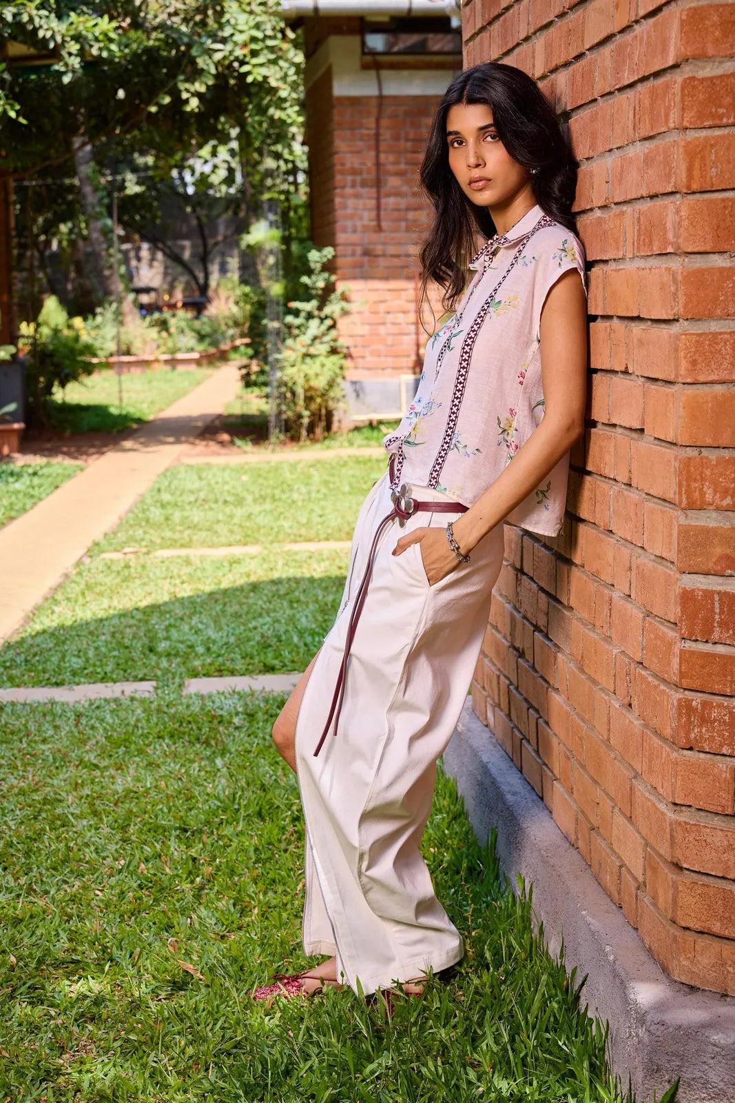 pearl zipper pants, image 3