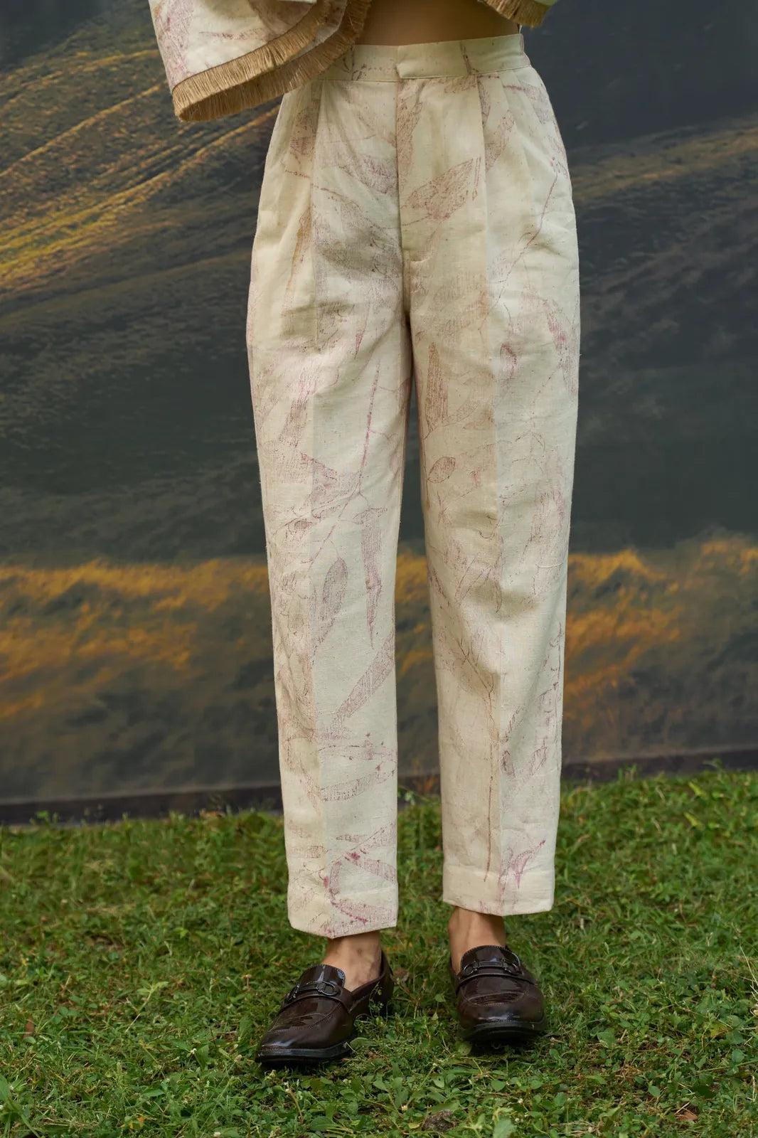 pink foliage straight pants, image 2