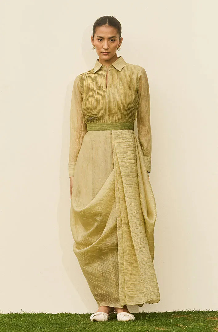 pleated meadow dress, image 1