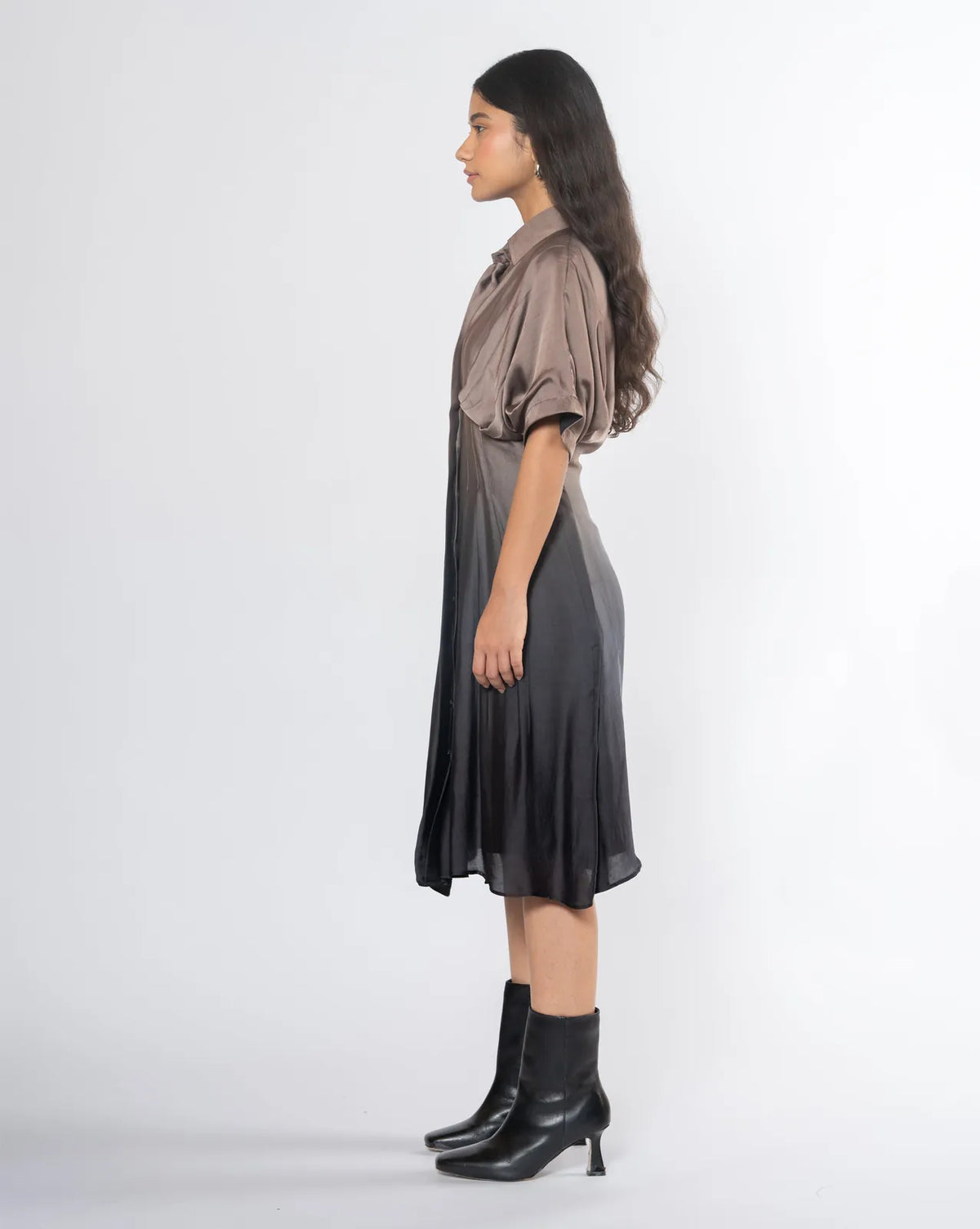 pleated shirt dress, image 2