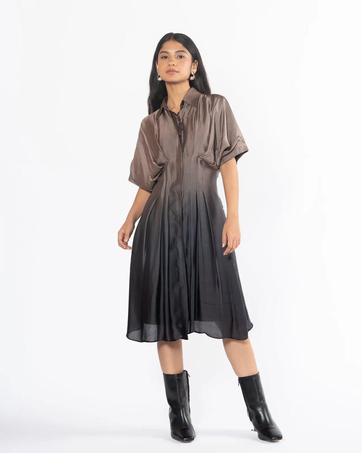 pleated shirt dress, image 5