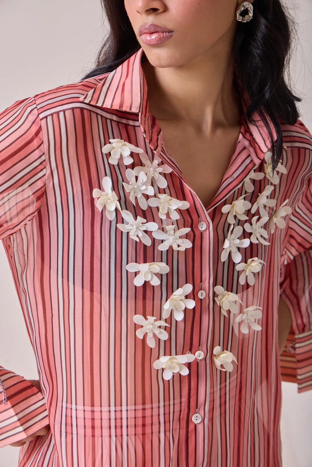 plum striped shirt, image 3