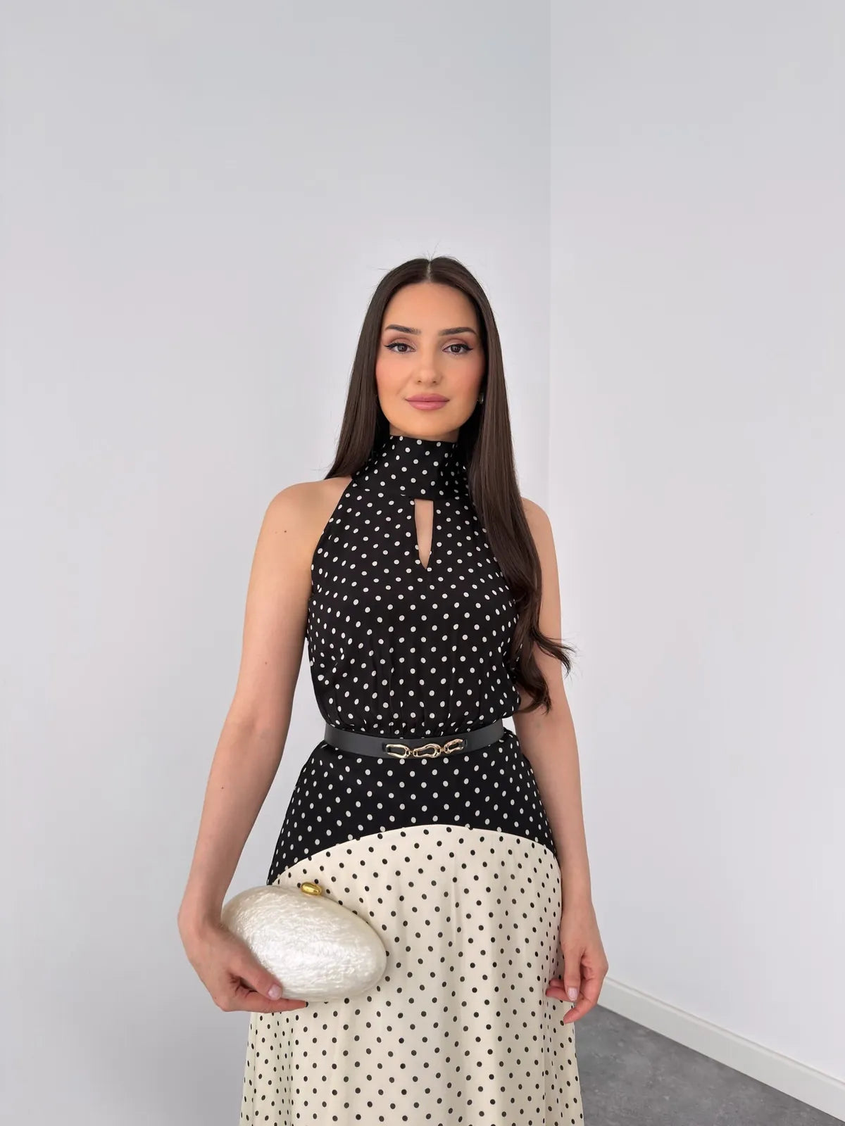 polka grace halter dress, image 3