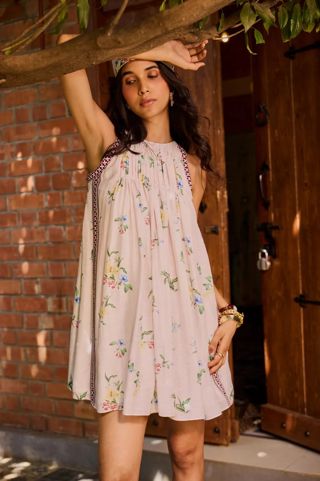 rosé floral shift dress, image 6