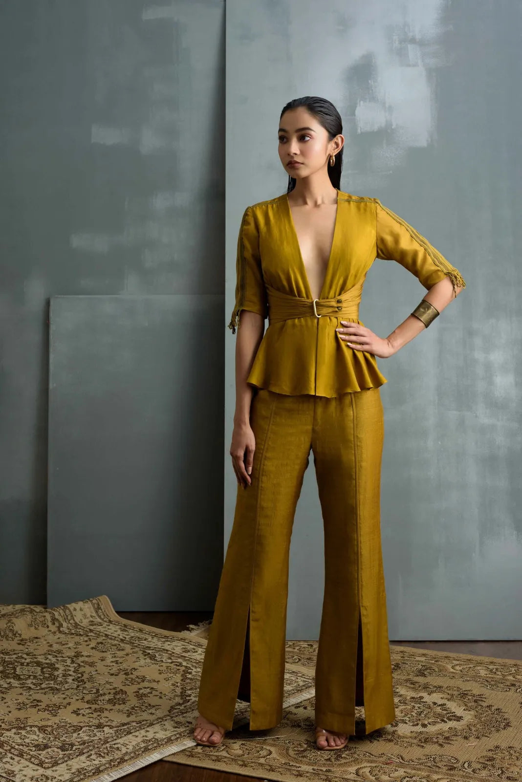 silk detailed coordinated set, image 2