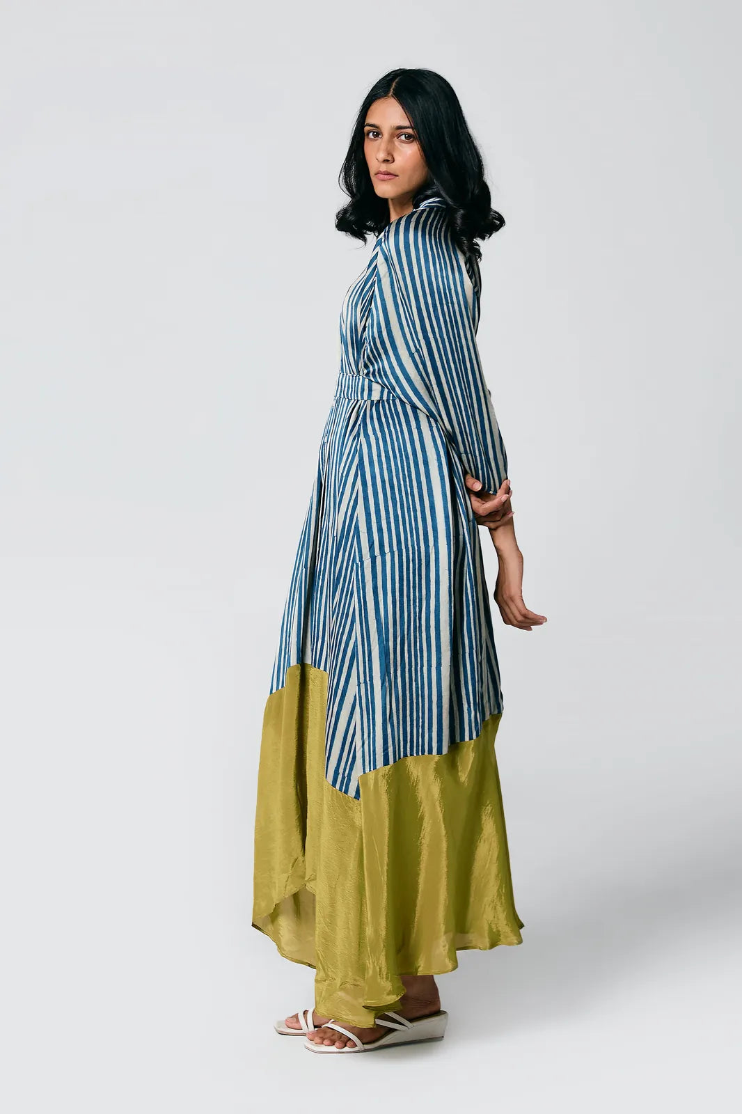 stripes dress with belt, image 13