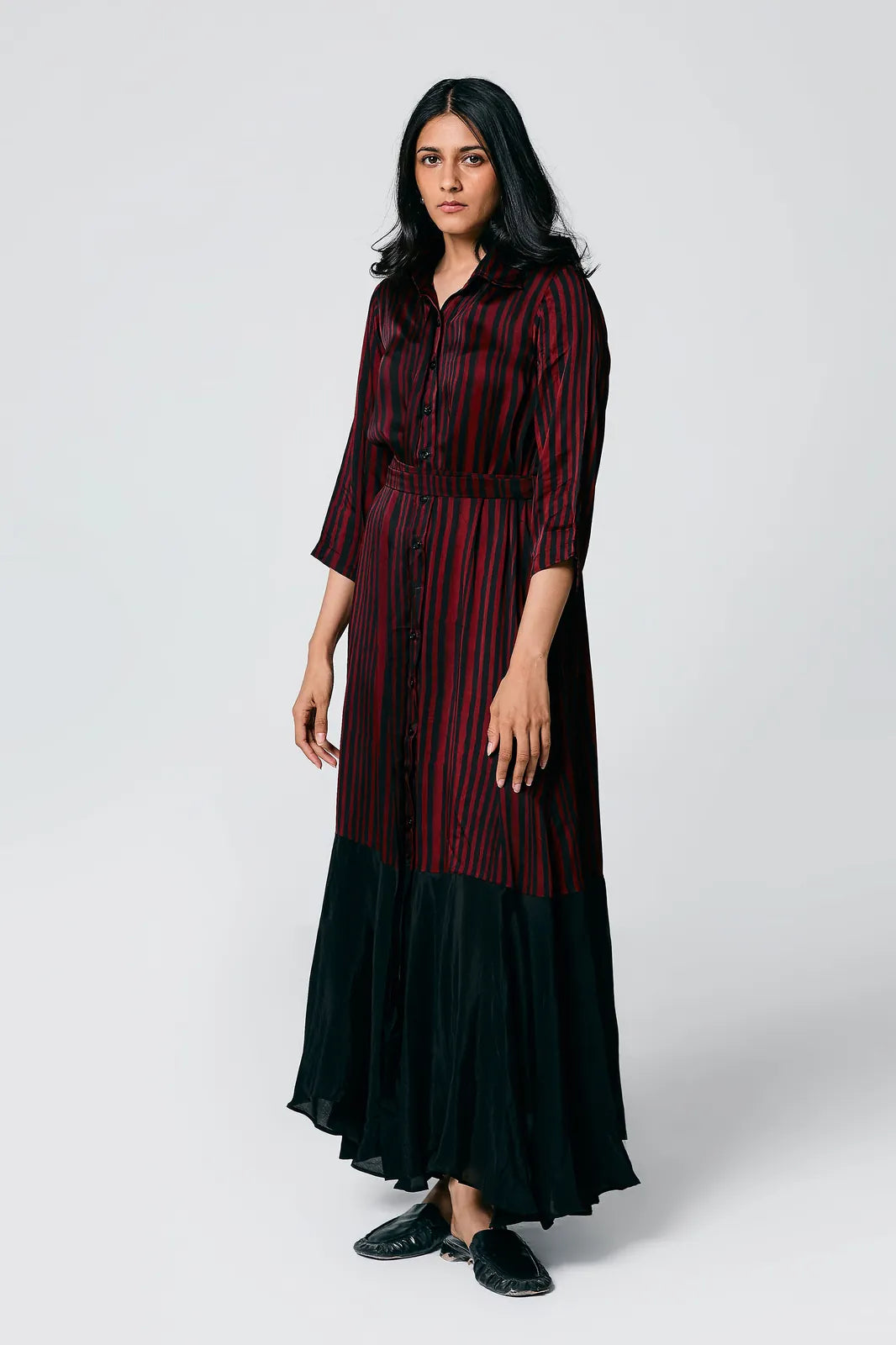 stripes dress with belt, image 15