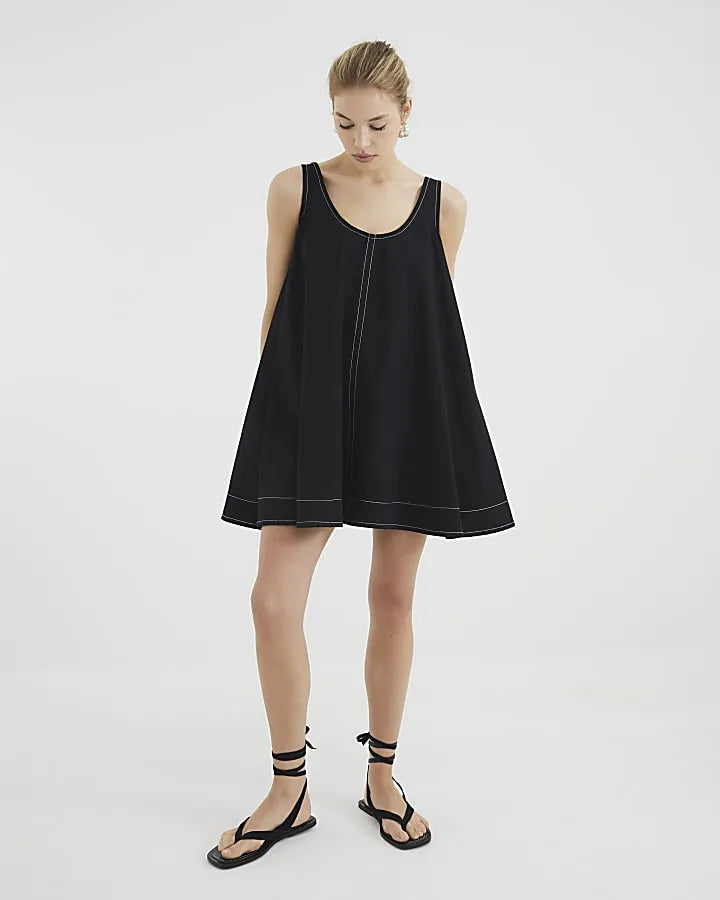 swing contrast mini dress, image 1