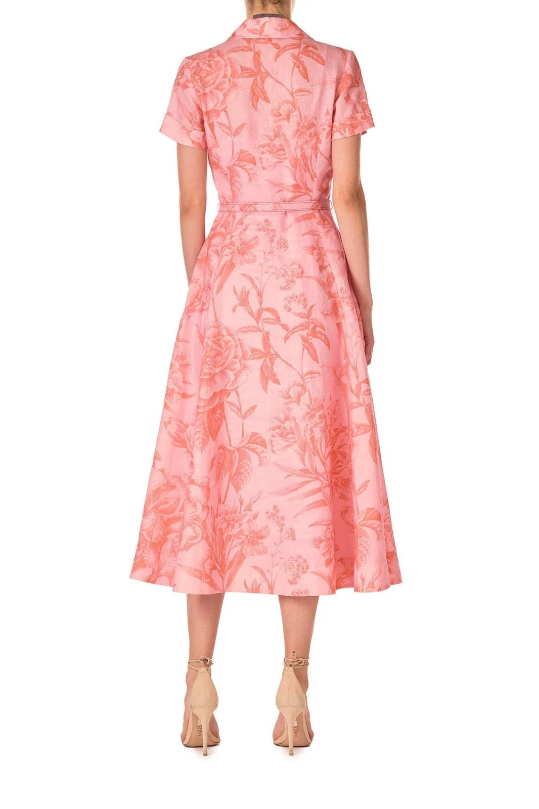 tropical rose shirt midi dress, image 2