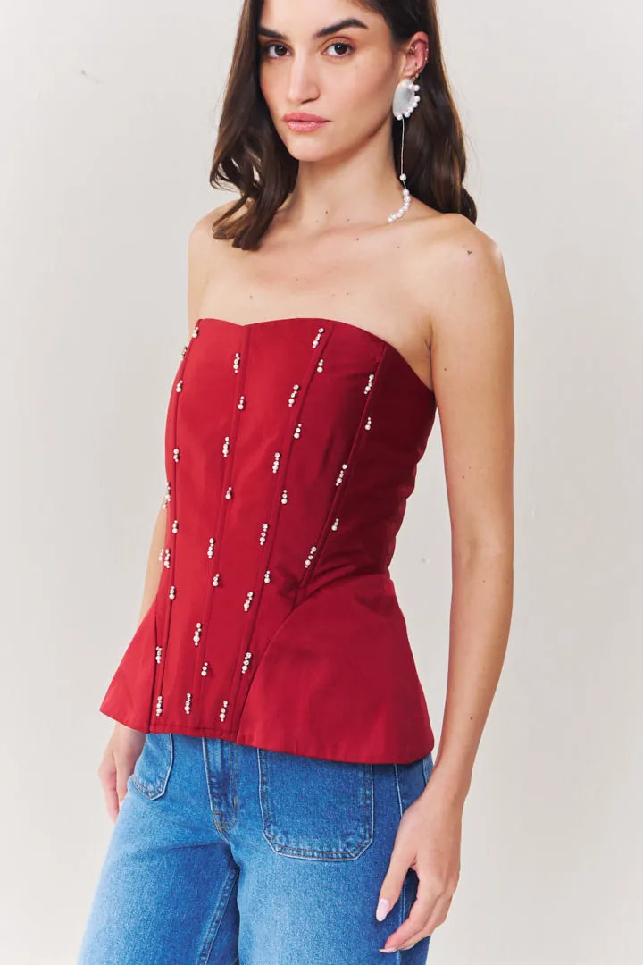valentina embroidered corset, image 1