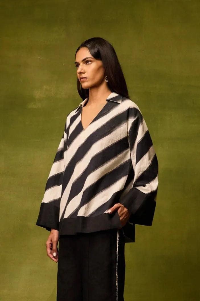 vienna stripe kaftan top, image 3