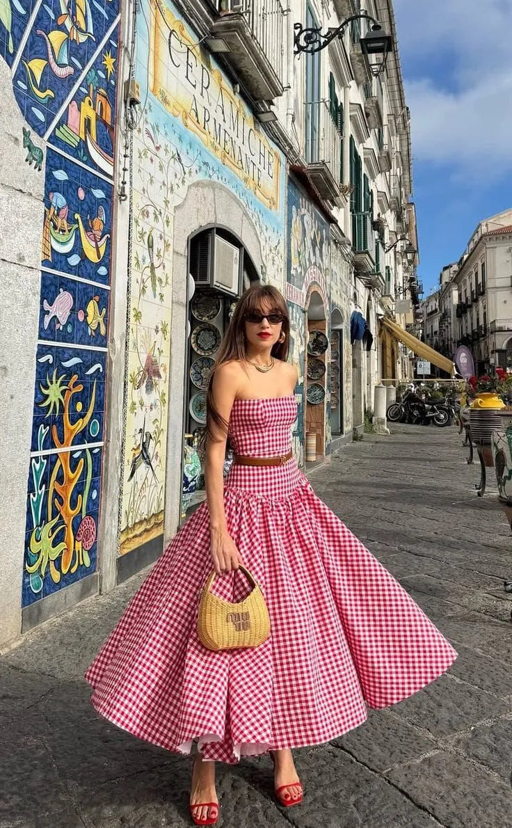 vintage riviera flare dress, image 1