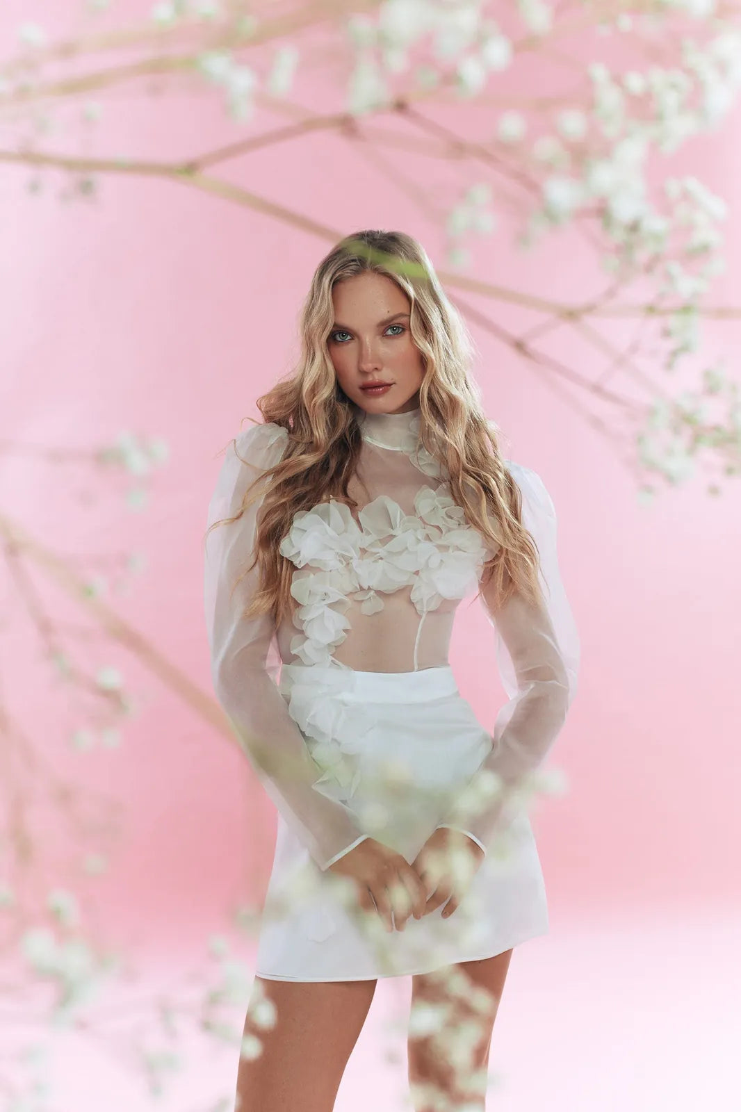 white gypsophila dress, image 3