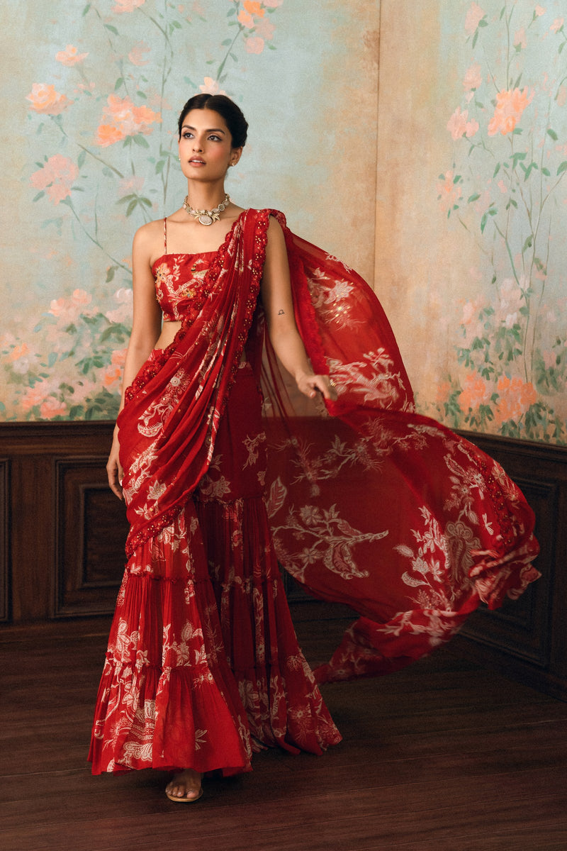 Zia Sharara Saree Set