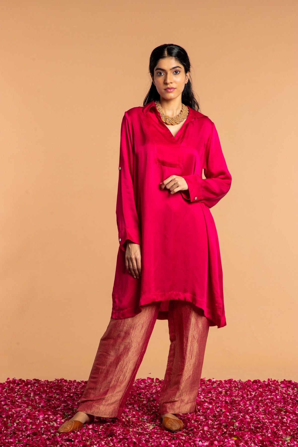 basic collared kurta, image 1