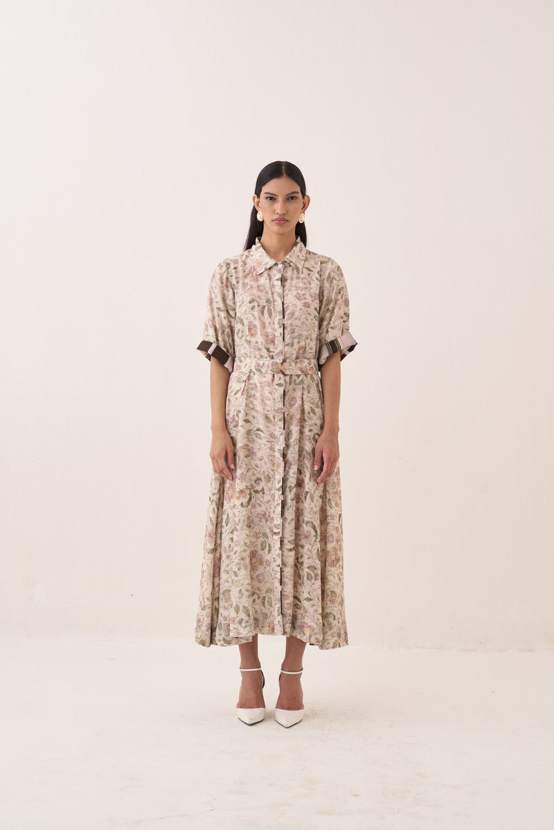 Gulzar Front Placket A-Line Dress