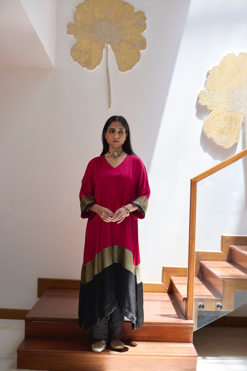Heena Kaftan Set in Pink