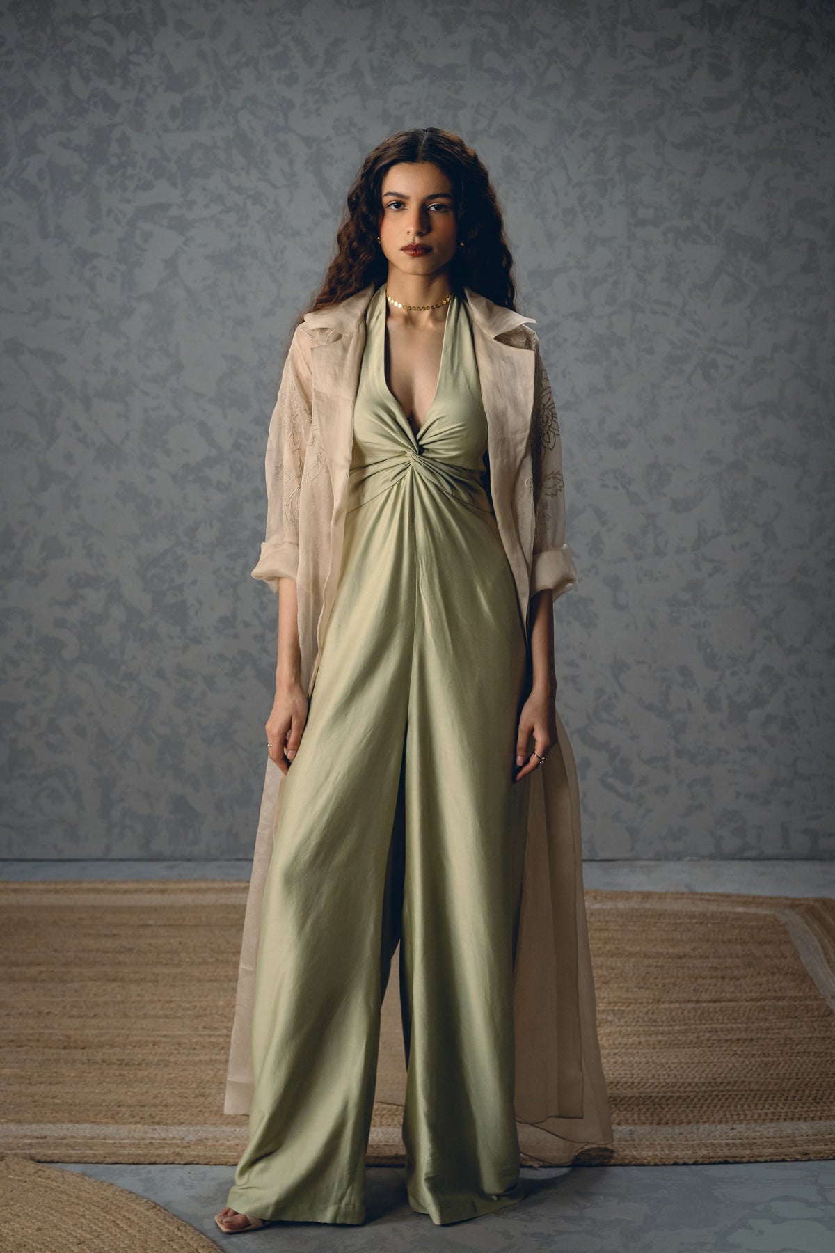 shinju jumpsuit set in mint, image 1