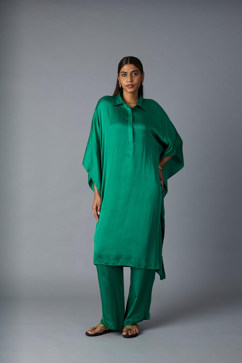 Chandni Kaftan Set in Green