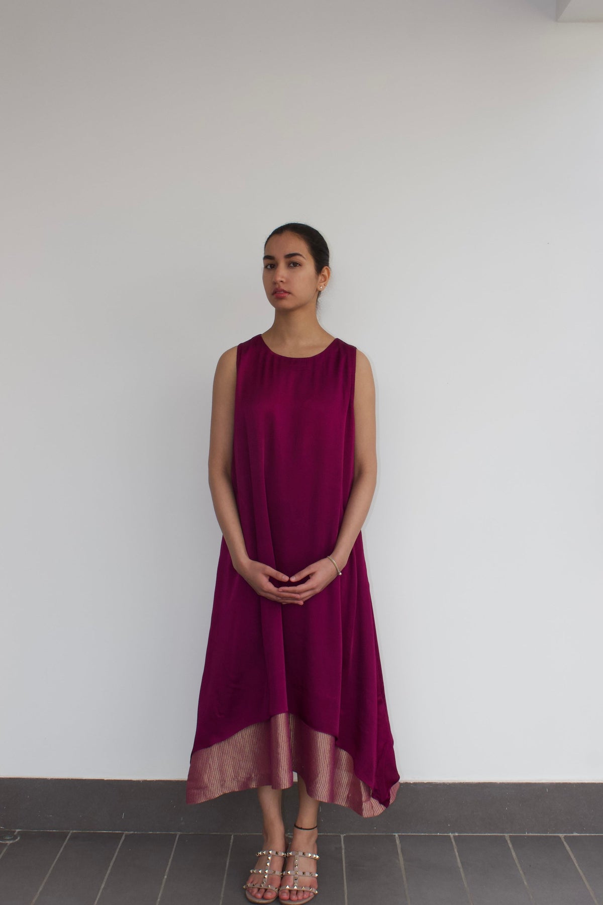 chameli dress in wine, image 1