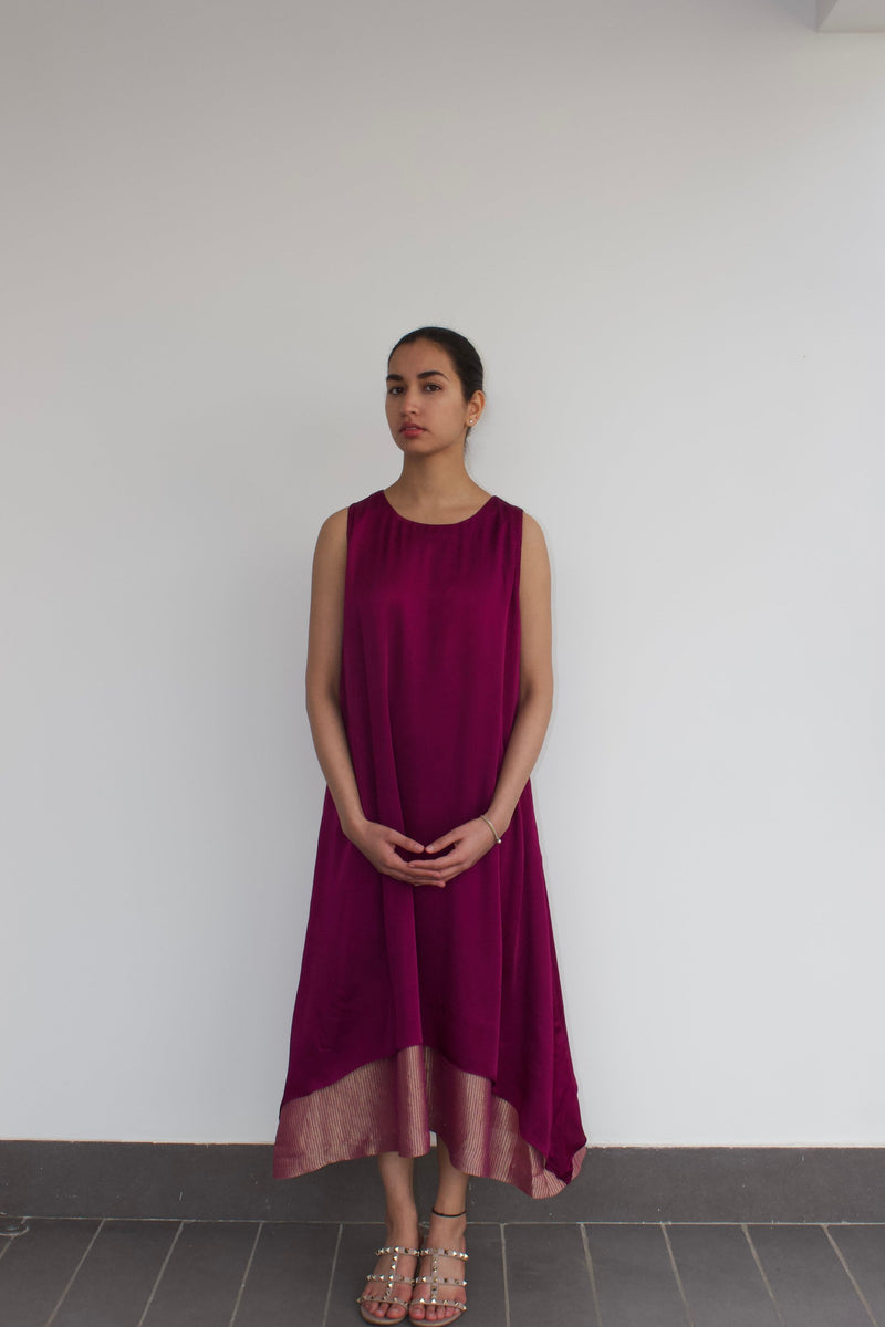 Chameli Dress in Wine