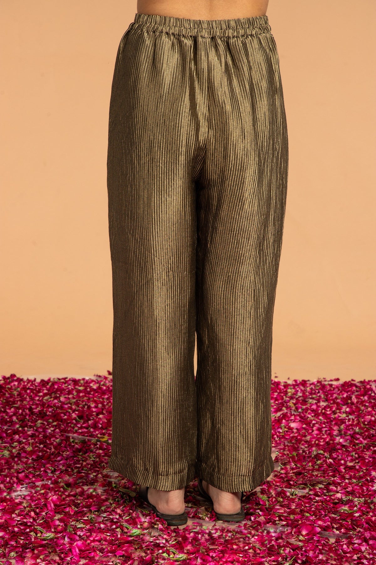zari stripes pants in black, image 2