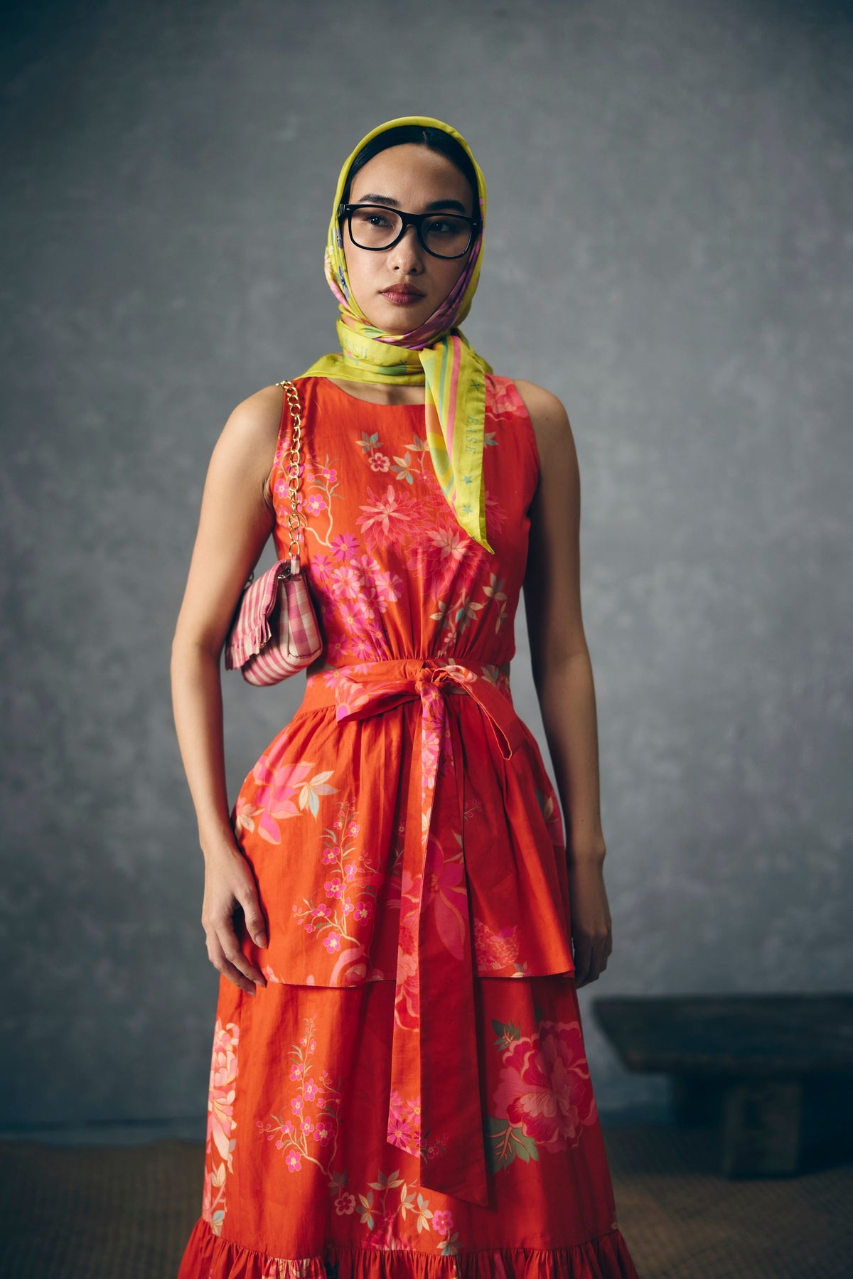 selora dress in rust orange, image 2
