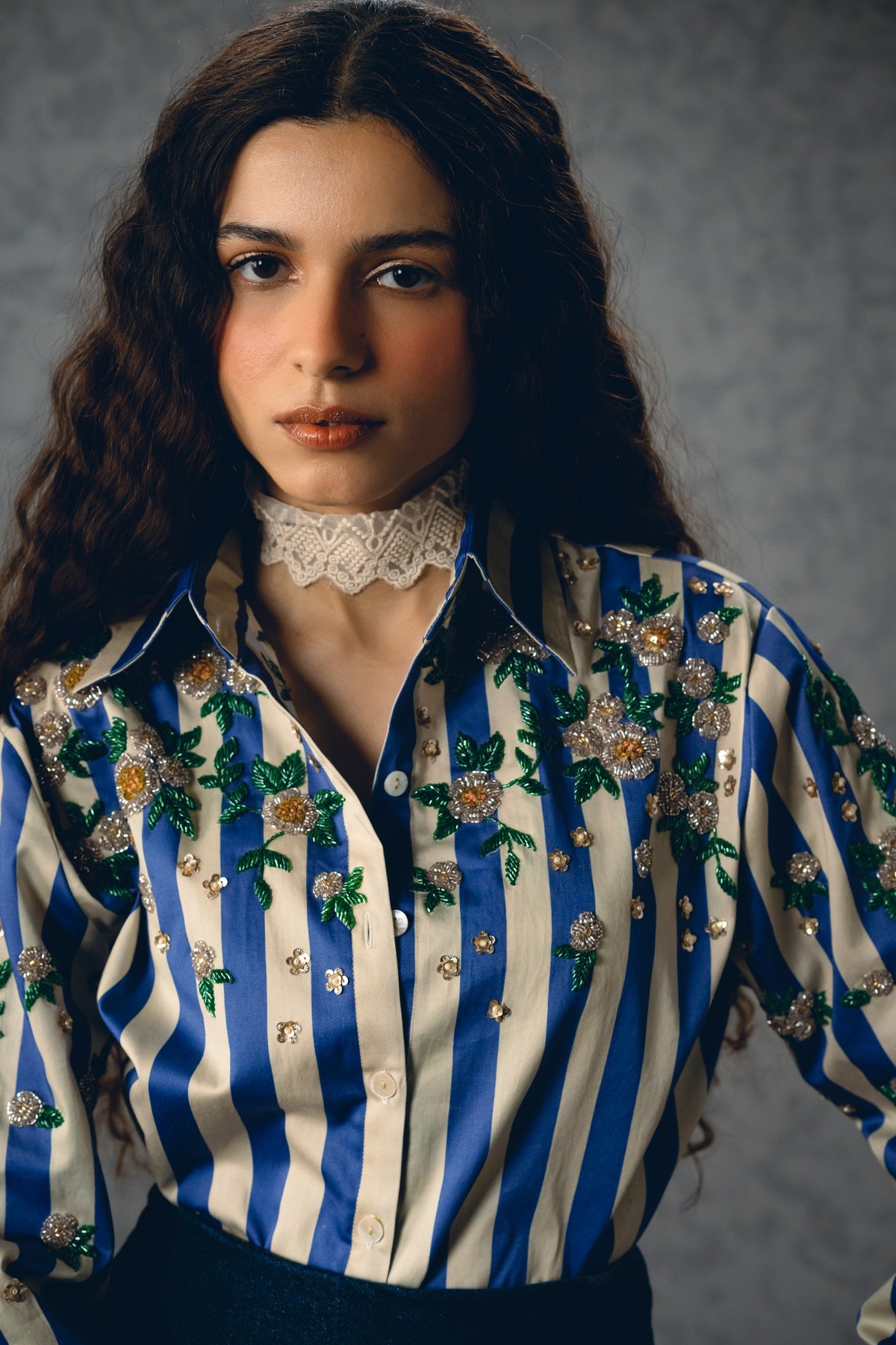 jade shirt in blue, image 2