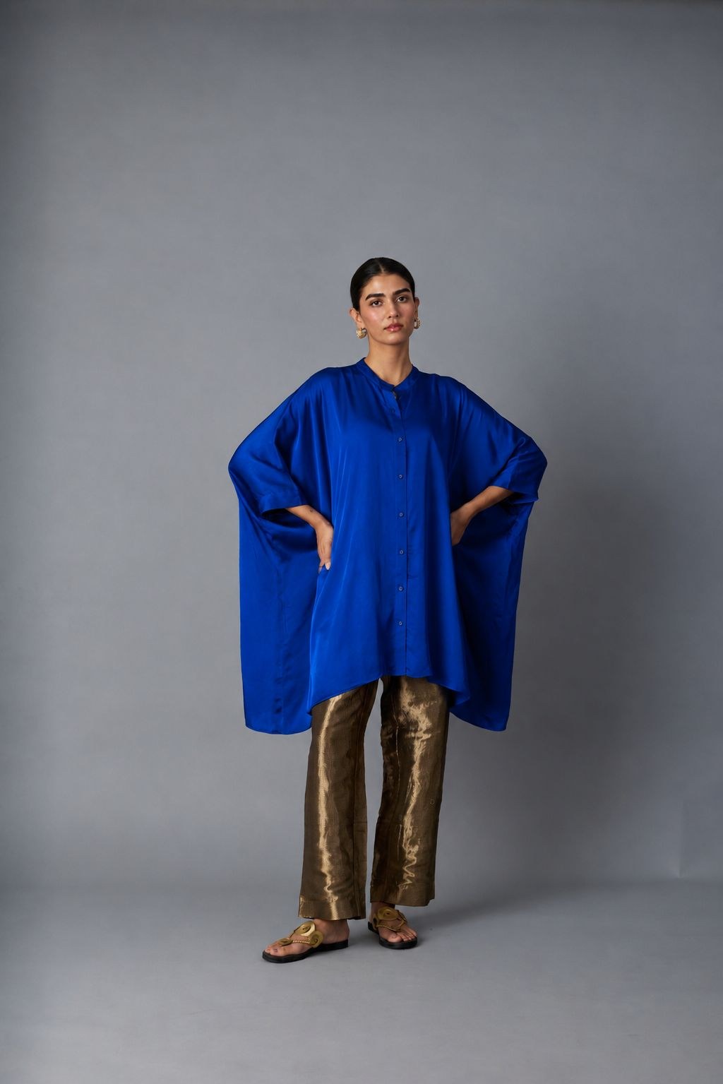zoha anti-fit shirt in royal blue, image 2