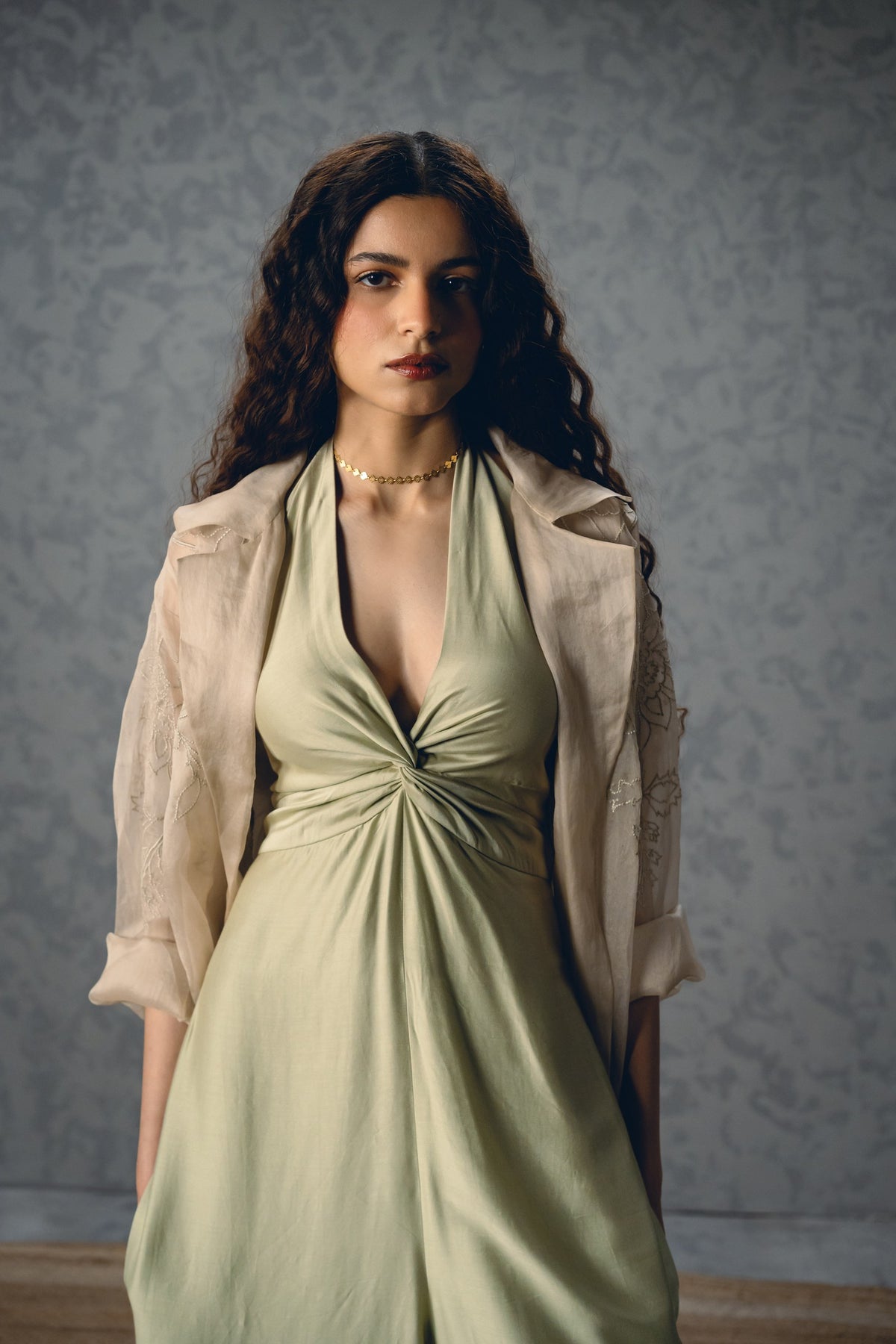 shinju jumpsuit set in mint, image 2