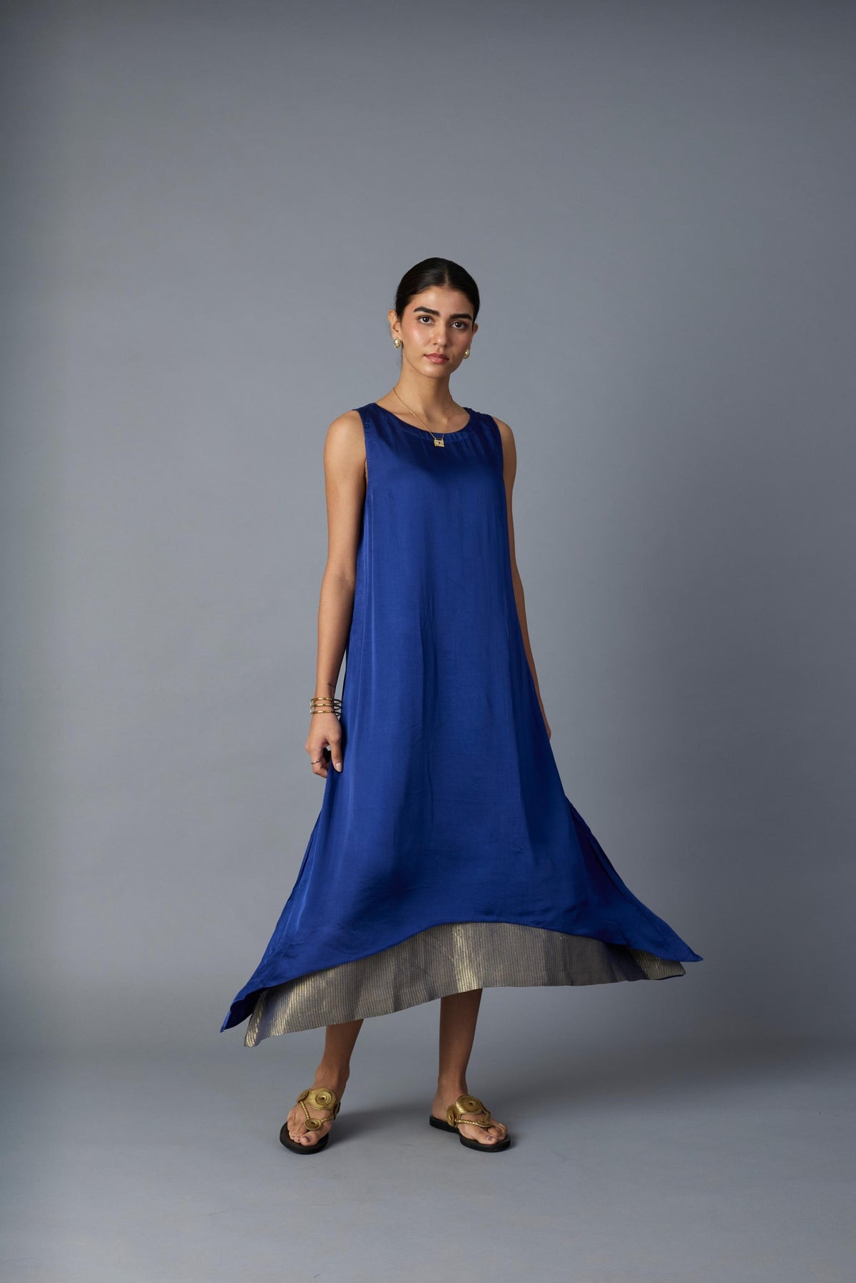 chameli dress in royal blue, image 2
