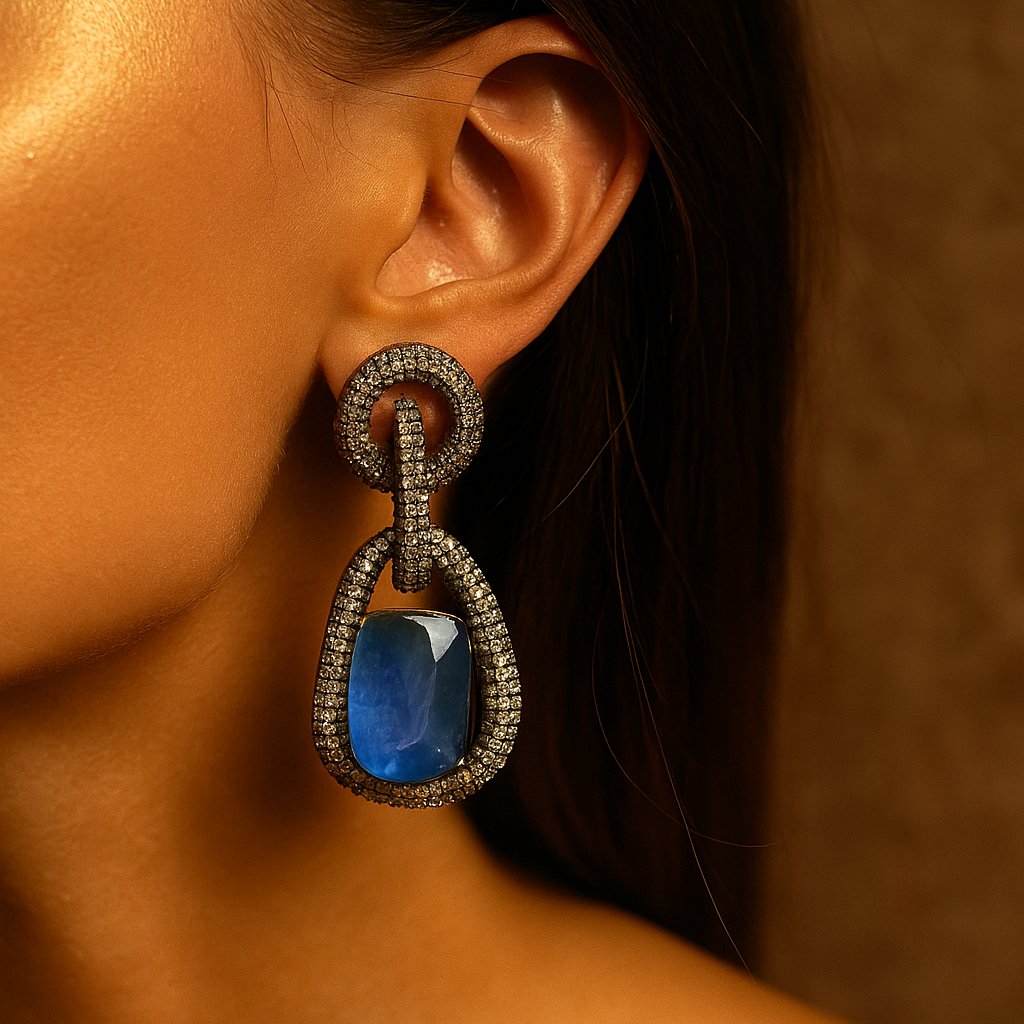 circle drop earrings, image 2