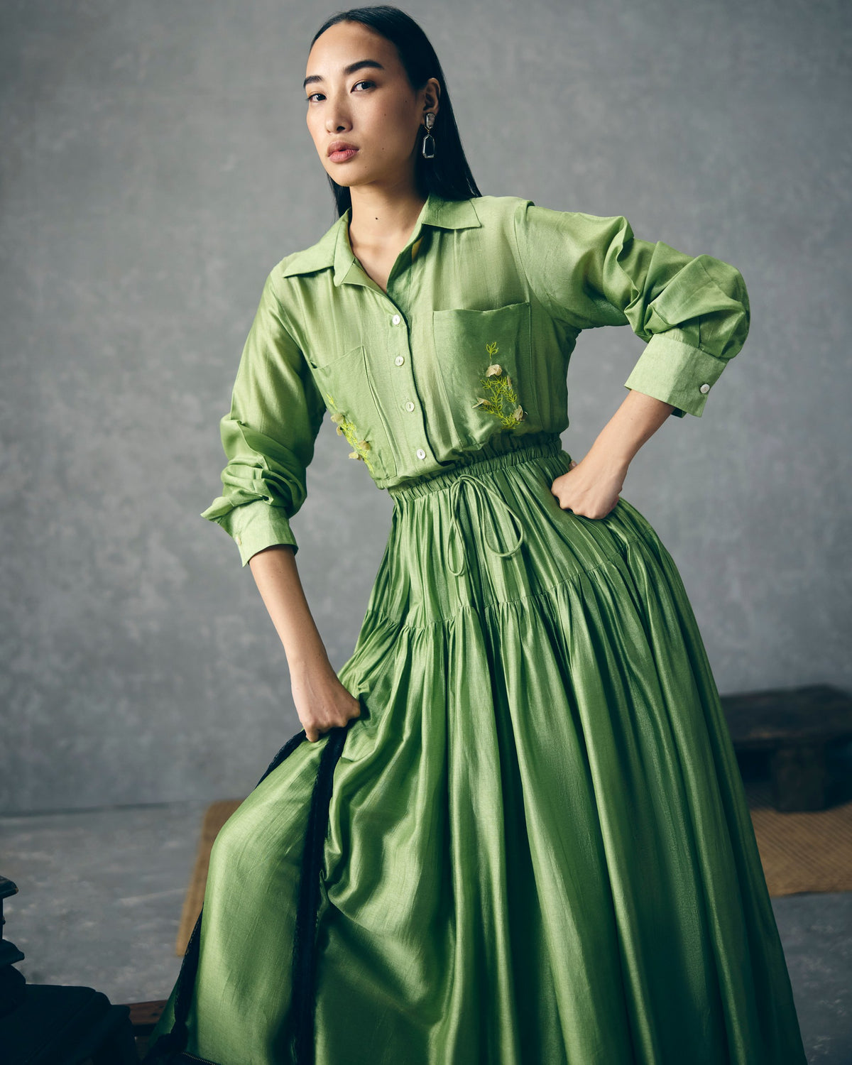 elina dress in green, image 2