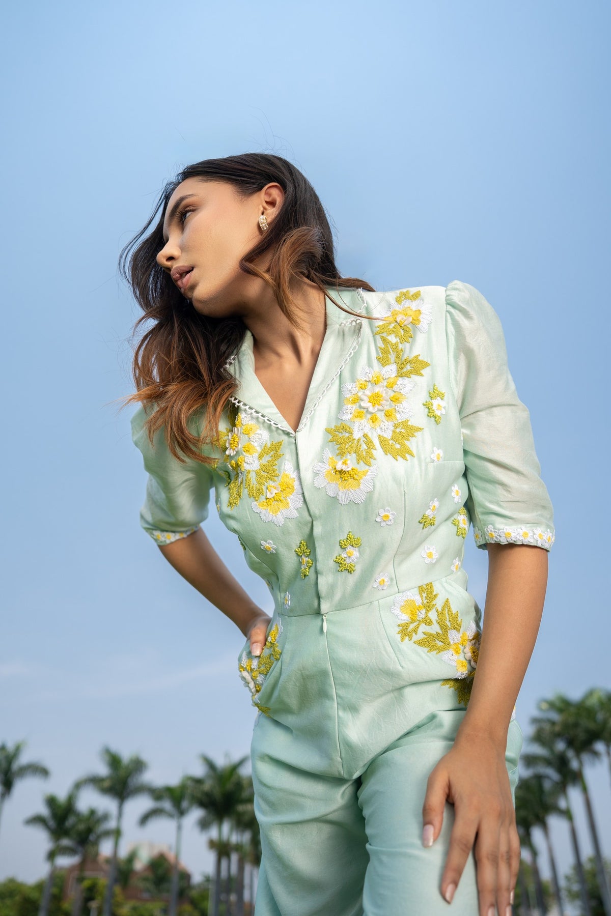 celeste bloom embroidered jumpsuit — image 2