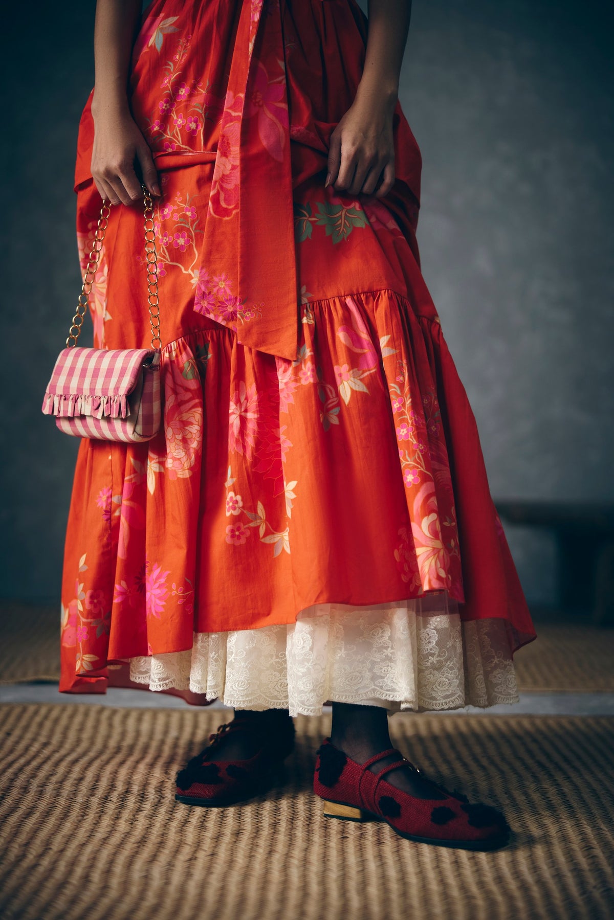 selora dress in rust orange, image 3