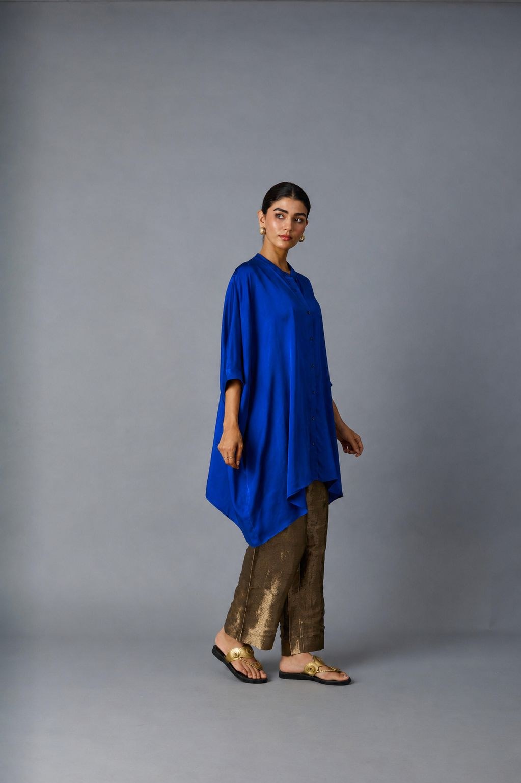 zoha anti-fit shirt in royal blue, image 3