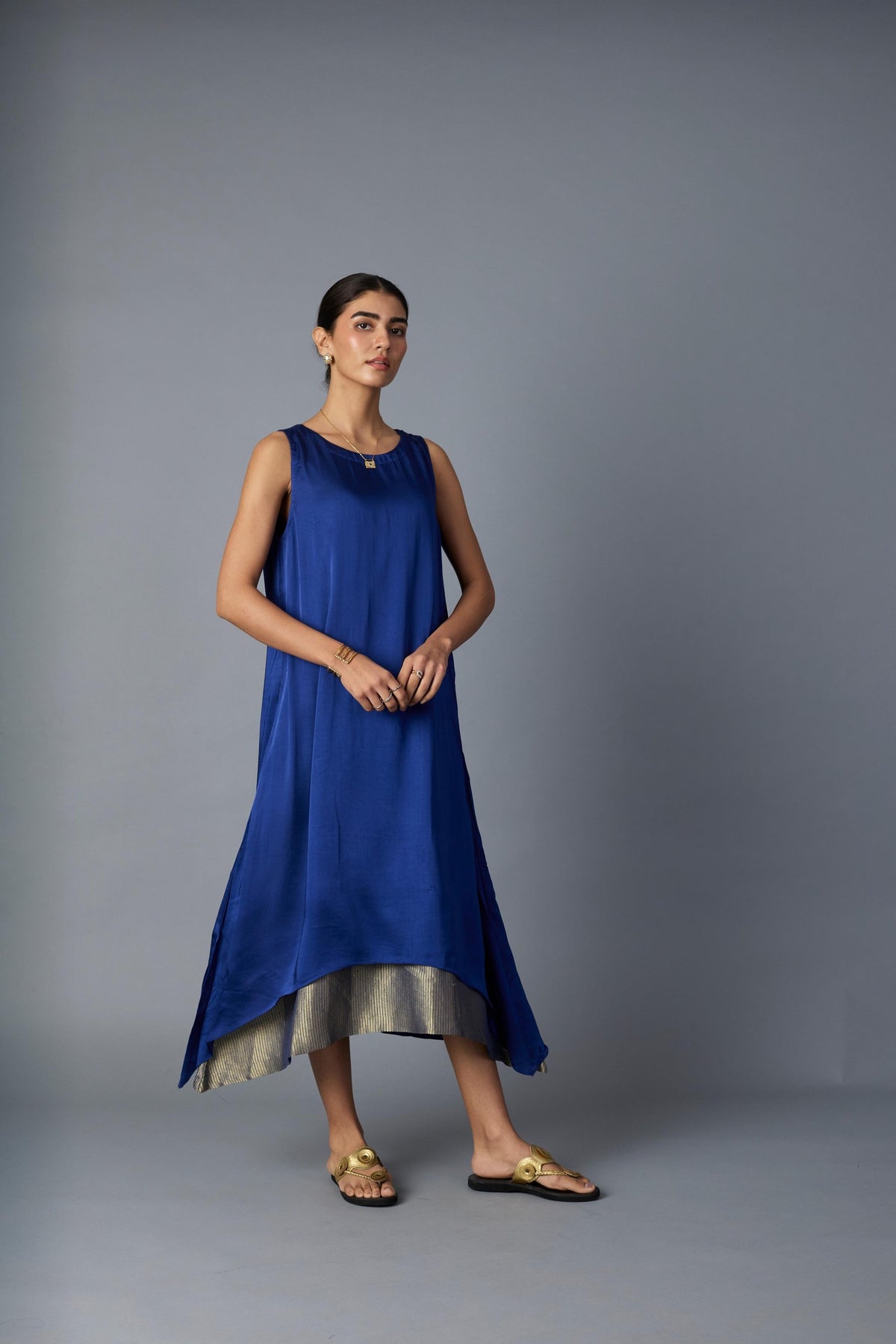 chameli dress in royal blue, image 3