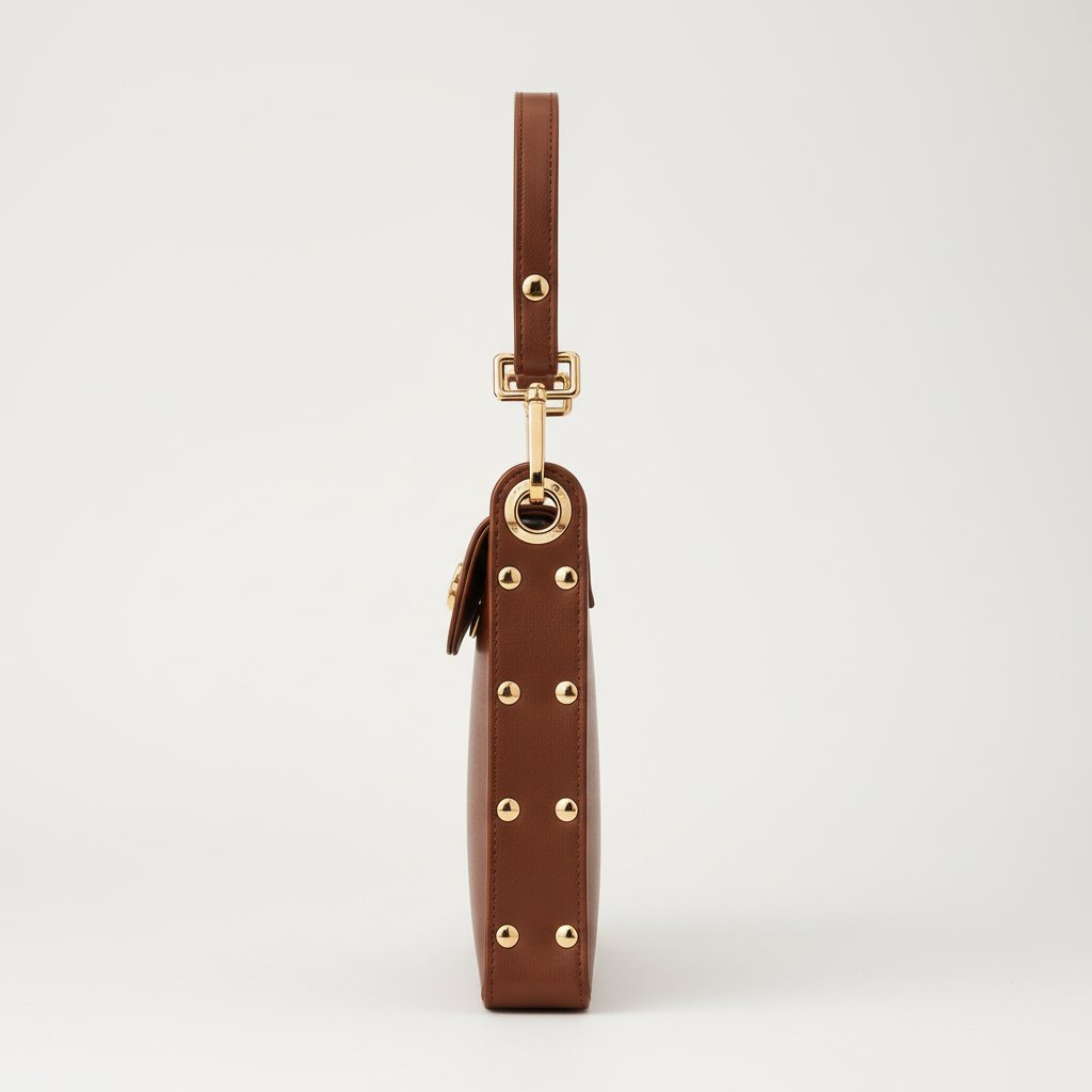 bee bling bag in tan with green bee, image 3