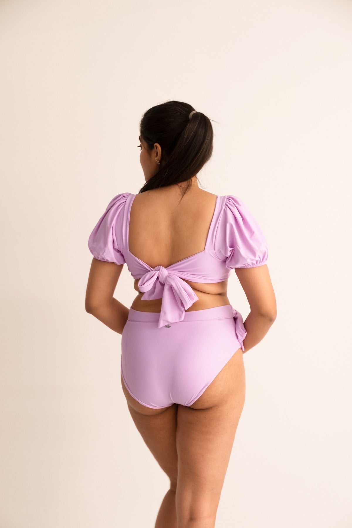midi tie-up bottom in lilac, image 3