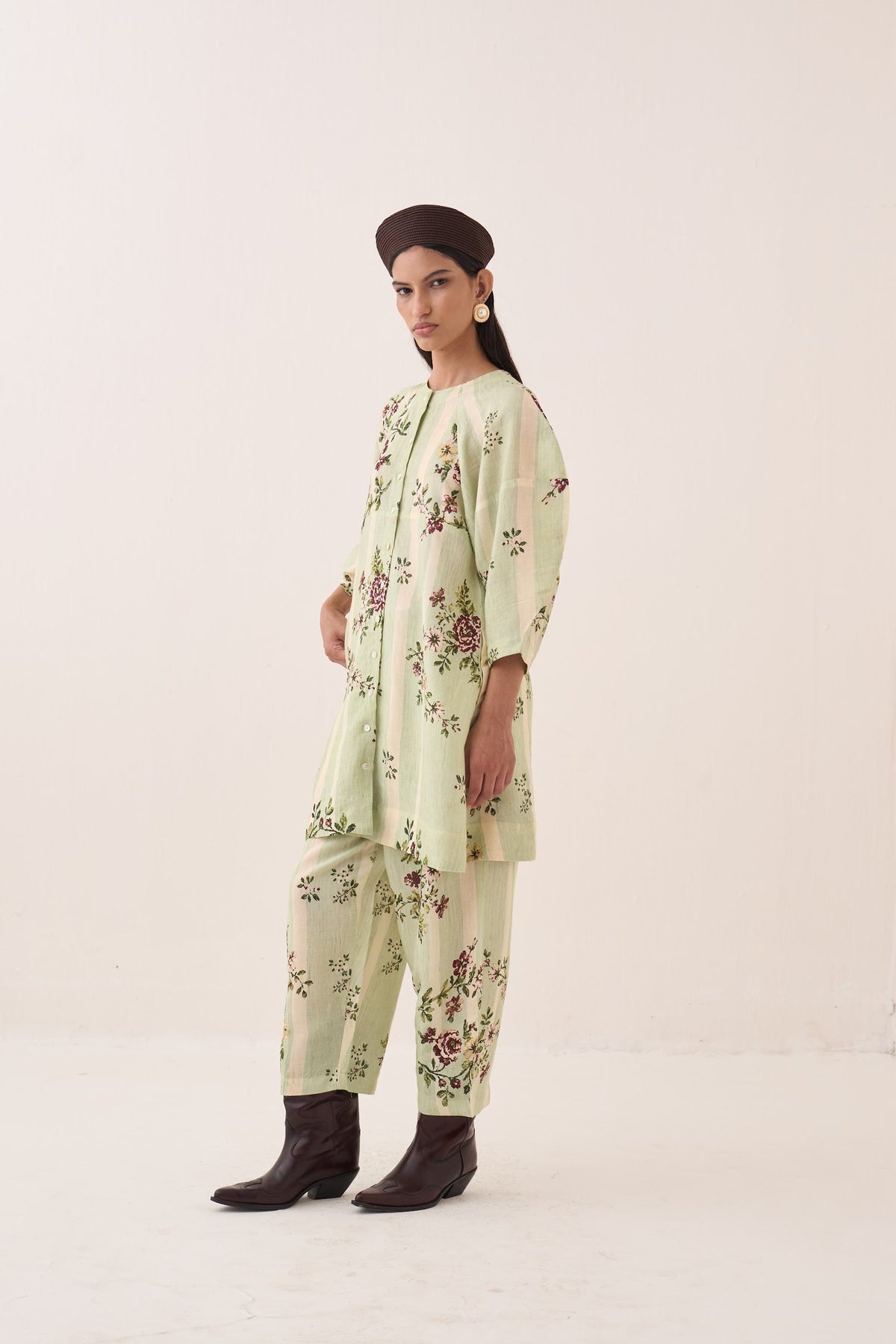 bagiya bubble sleeve a-line dress set — image 3