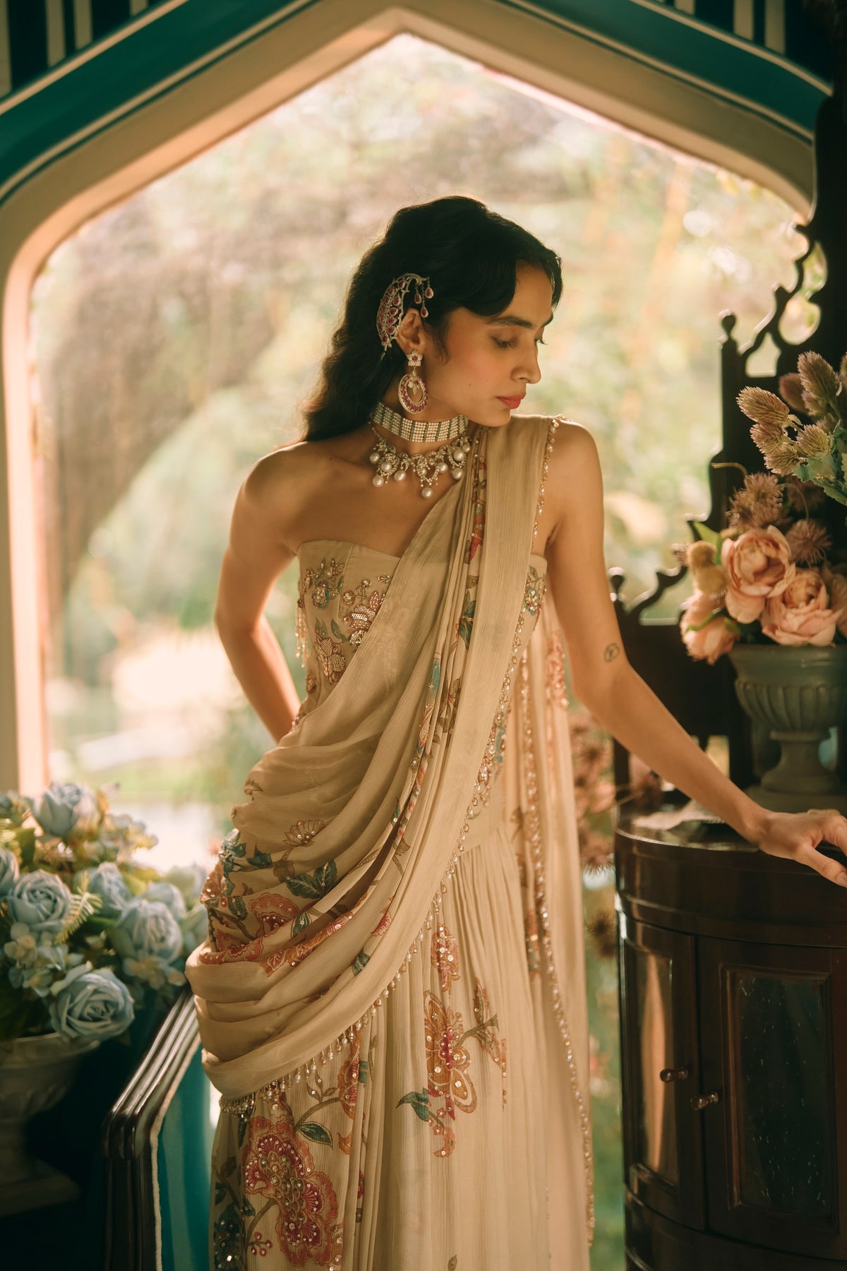 magnolia saree set, image 3