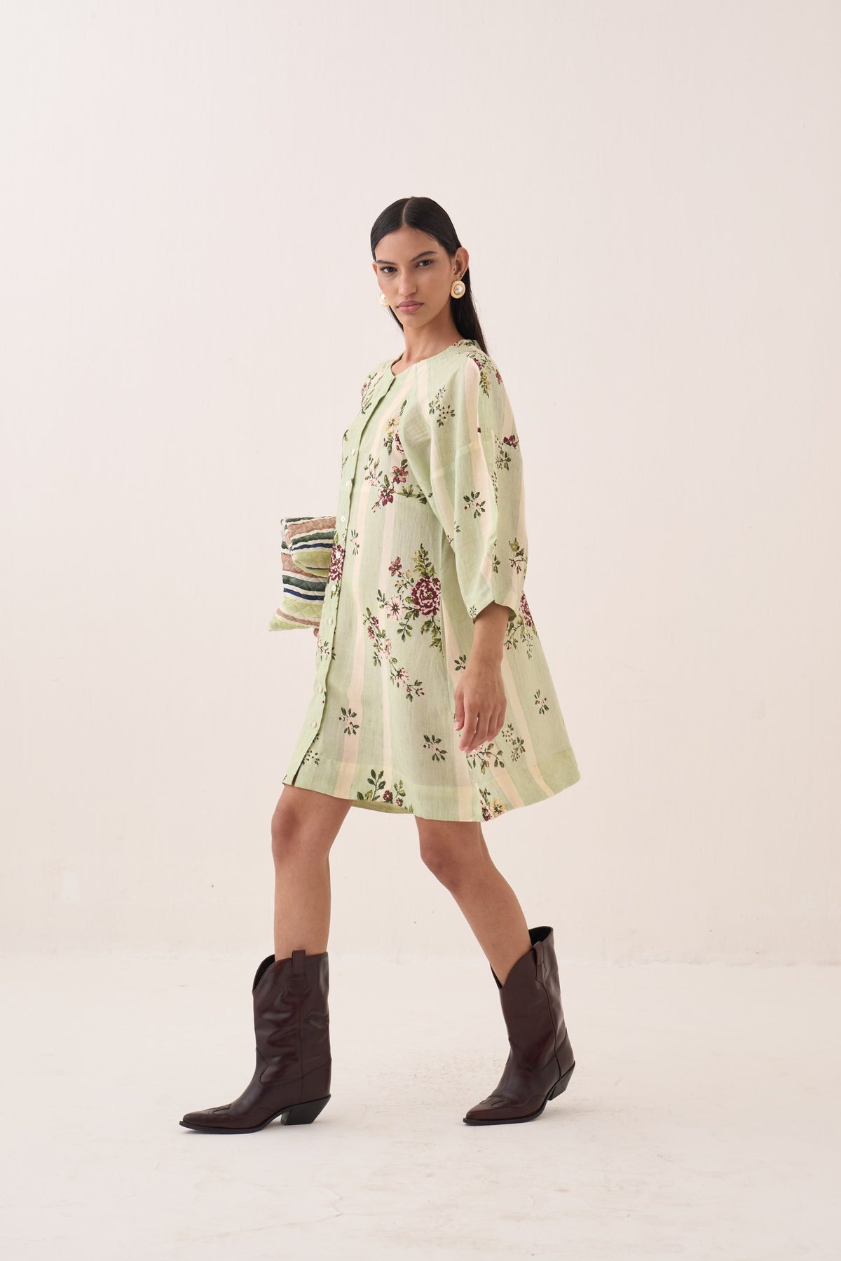 bagiya bubble sleeve a-line dress — image 3